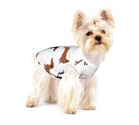 Perros Salchicha Weiner con Estampado,Camiseta de algodón sin Mangas para Mascotas, Chaleco Transpirable, Suave y elástico para Cachorros,L