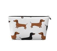 Perros Salchicha Weiner Impresos, Bolsa de artículos de tocador Bolsa de Maquillaje Bolsa de cosméticos Bolsa de artículos de tocador de Viaje portátil