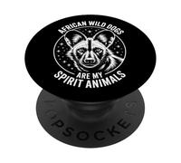 Perros Salvajes Africanos Animales Espíritu PopSockets PopGrip Adhesivo