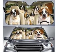 Perros San Bernardo Familia De Perros San Bernardo Parasol para Parabrisas Plegable Parasol Coche Delantero Protección Solar Parabrisas Delanteros Universal para SUV Furgonetas Camión S