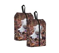 Perros Westie Bokeh West Highland White Terrier， Bolsas de Viaje para Zapatos (Paquete de 2), Bolsas Impermeables para Guardar Zapatos, Organizador de Zapatos para Viajes y hogar.