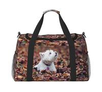 Perros Westie Bokeh West Highland White Terrier,Bolsas Deportivas, Bolsos de Viaje Deportivos Cruzados de Mano, Bolsas de Viaje de Gran Capacidad para Mujeres y Hombres.
