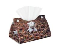Perros Westie Bokeh West Highland White Terrier, Funda para Caja de pañuelos con Cierre, Reutilizable, Decorativa para baño, Sala de Estar, Dormitorio, Oficina y Coche.
