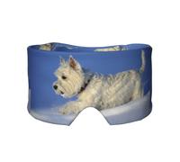 Perros Westie de invierno West Highland White Terrier,Máscara para ojos con bloqueo de luz y protección ocular completa para dormir, orejeras y ojos.