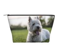 Perros Westie Lawn West Highland White Terrier, Bolsa de artículos de tocador Bolsa de Maquillaje Bolsa de cosméticos Bolsa de artículos de tocador de Viaje portátil
