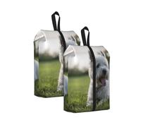 Perros Westie Lawn West Highland White Terrier， Bolsas de Viaje para Zapatos (Paquete de 2), Bolsas Impermeables para Guardar Zapatos, Organizador de Zapatos para Viajes y hogar.