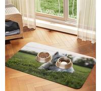 Perros Westie Lawn West Highland White Terrier,Tapete para Comida de Mascotas, manteles Individuales de Cuero sintético para Gatos y Perros,40x60cm
