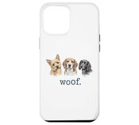 Perros Woof Funny Dog Lover Funny Woof Carcasa para iPhone 12 Pro MAX