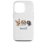 Perros Woof Funny Dog Lover Funny Woof Carcasa para iPhone 13 Pro