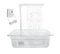 Perrot Caja de Ducha - Baño de Aves de Agua Corriente Automático, Accesorios de Jaula para Bañera de Aseo | El Calador de Orejas Gris Africano disputa Parakets, Una experiencia de Baño