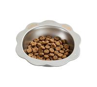 Perruno Plato Pequeño Elevado De Acero Inoxidable | Bebedero Para Gatitos Y Dispensador Canino para Cachorros Pequeños Medianos Grandes Interior Exterior Hogar Viaje Diario