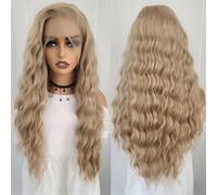 Perruques Synthétiques Ondulées, Cheveux Longs Et Ondulés, Perruque Blonde