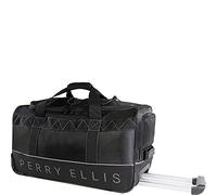 Perry Ellis 24" Lightweight Rolling Duffel Bag-A324, Bolsa de Lona Hombre, Negro/Gris, Einheitsgröße