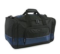 Perry Ellis Bolsa de Viaje Mediana para Hombre, Negro y Azul Marino, Talla única, Bolsa de Viaje de Negocios de 22 Pulgadas