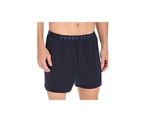 Perry Ellis Calzoncillos Tipo bóxer de Lujo para Hombre, Azul Marino, L