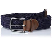 Perry Ellis - Cinturón de cuero elástico para hombre - Azul - Small