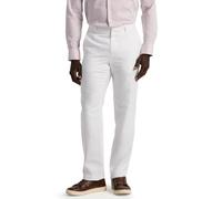 Perry Ellis Linen Blend Dress Pants, Flat Front, Durable Twill, Regular Fit, Breathable & Lightweight Pantalones de Vestir, Sarga Blanca Brillante, 33W / 30L para Hombre