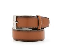Perry Ellis Men's Portfolio Men's Amigo Dress Belt, Luggage, 36