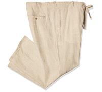 Perry Ellis Pantalones Casuales 100% cordón para Hombre, Ajuste Regular, Ligeros (tamaño de Cintura 29-54 Grande y Alto) Informales, Lino Natural, 30W/32L