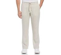 Perry Ellis Pantalones de ajuste regular 100% lino con cordón para hombre (talla de cintura 29-54 grande y alto), (Natural linen), 38W x 32L