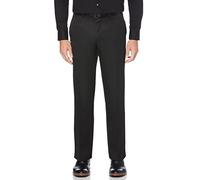 Perry Ellis Portfolio Performance - Pantalón de Vestir para Hombre, Ajuste Moderno, no Necesita Planchado, Parte Delantera Lisa elástica (Tallas de Cintura de la 30 a la 42), Negro -, 33W x 30L
