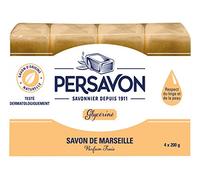 PerSavon - Jabón de Marsella glicerina, 200 g, 4 piezas, lote de 2