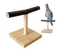 Perscha en T para - Percha de madera para pájaros, soporte de escritorio para, plataforma de entrenamiento estable, percha duradera para conchas de aves de corral Peon, soporte para jaulas