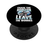 Perseguir el Horizonte Deja Las Preocupaciones PopSockets PopGrip Adhesivo