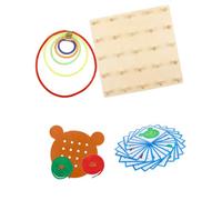 PERSELOSO 1 Pieza Panel geométrico de Madera Juguetes de Tallo Juguete de construcción Placa Montessori Rompecabezas para Tablero de Clavijas para Tablero de Cien Montessori