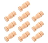 PERSELOSO 10 Husillos de Madera de Haya sin Tratar para Manualidades y Reparación, Decoración Vintage para Chimenea Romana, Set de 10 Piezas para Artesanía y Hogar