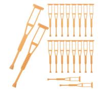PERSELOSO 10 Pares de Muletas de Plástico para Casa de Muñecas, Modelo Realista y Detallado, Accesorios para Juego y Decoración de Escenas a Gran Escala