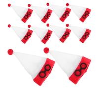 PERSELOSO 10 Piezas Mini Christmas Wine Bottle Covers Suaves para Decoración Festiva y Manualidades con Sombreros de Santa para Fiestas Navideñas