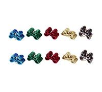 PERSELOSO 10piezas Accesorios para Perros con Moño y Diademas para Mascotas Color Aleatorio para Fiestas y Fotografía