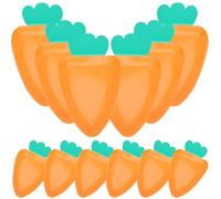 PERSELOSO 12piezas Platos de Papel con Forma de Zanahoria Desechables para Fiesta de Pascua y Eventos de Catering con Diseño Festivo para Postres Cenas y Buffet