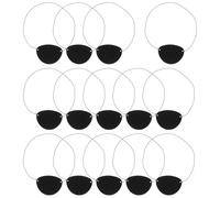 PERSELOSO 14 de Pirata Negros de Fieltro para Ojos Correas Elásticas Ajustables, Accesorios para Disfraces y Fiestas de Cosplay Imaginario