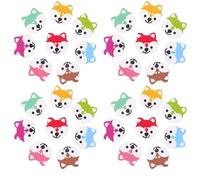 PERSELOSO 150 Botones de Madera para Ropa Diseño de Cabeza de Perro de Estilo Mixto, Material Sintético, Decorativos para Manualidades DIY y Ropa Infantil Varios estilos