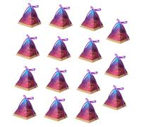 PERSELOSO 15piezas Caja De Diseño Para Bodas y Celebraciones Caja De Azúcar Forma De Torre Color Púrpura