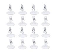 PERSELOSO 16piezas Abrazaderas Transparentes para Asiento Clips Aplicables para Publicidad Restaurante y Supermercado Soporte para Tarjetas y Menús