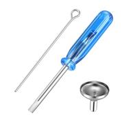 PERSELOSO 1juego Mini Embudos De Acero Inoxidable para Llenado De Joyas De Cremación Kit Completo Destornillador y Embudo para Urnas Pequeñas