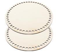 PERSELOSO 2 Bases de Madera para Crochet Agujeros Grandes, Resistentes y Creativas, Ideales para Bolsos Tejidos y Cestos de Labores de Manualidades