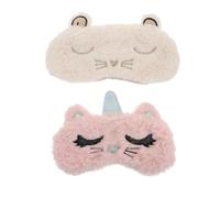 PERSELOSO 2 piezas Máscara de Lovely para Ojos Creativo para Bloqueo de Luz para Camping y Descanso Diseño Rosa y de y Intraocular