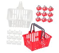 PERSELOSO 20 Piezas Cesta de Compra Miniatura para Casa de Muñecas Accesorios de Decoración Colores y Rojo para Proyectos de Manualidades y Miniatura