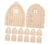 PERSELOSO 20 Piezas De Mini Accesorios para Ventanas Mini Decoraciones De Puerta Sin Pintar Manualidades De Hadas Decoración De Casas De Hadas para Casas De