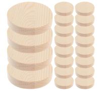 PERSELOSO 20 Unidades Rodajas de Madera de Pino sin Redondas para Manualidades