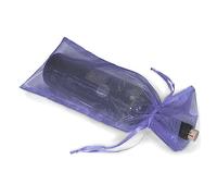 PERSELOSO 20piezas Organza Transparente Para Vino Moradas Cordón De Satén Envoltorios Elegantes