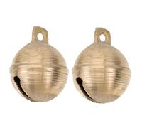 PERSELOSO 2piezas Campanas para Collar De Perro De Latón Cascabeles Decorativos y Multifuncionales para Mascotas Campanitas Medianas para Ovejas Ganado y Perros Ligero y Sonido Suave