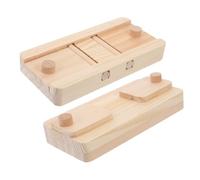 PERSELOSO 2piezas Juguete Interactivo De Madera para Hámsters y Pequeños Animales Bandeja De Almacenamiento para Snacks y Forrajeo Estimula El Instinto Natural De Búsqueda De Comida