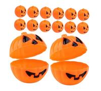 PERSELOSO 30 Piezas Unidades Caja de Calabaza Halloween Contenedor Plástico Rellenable Diseño Bola Compacto Estilo Máquina Chicles Decoración Exterior Llamativa para Fiestas y Organización