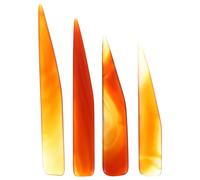 PERSELOSO 4 Piezas de Pulidor de Ágata Artesanal para Joyería de Oro y Plata, Cortador Bruñidor de 9-12 Cm, Herramienta de Pulido Manual para Accesorios y Fabricación de Color Aleatorio