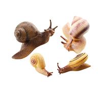 PERSELOSO 4 Piezas Figuritas de Caracol Educativas para Set de Realistas para Decoración de Tartas y Enseñanza de Animales para Fiestas